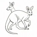 kangaroo tattoo design idea