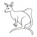 kangaroo tattoo design idea