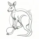 kangaroo tattoo design idea