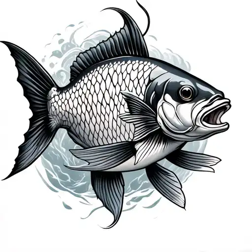 Mirror Carp tattoo design idea