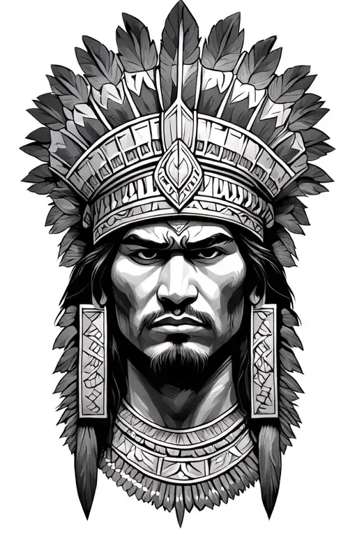 aztec warrior tattoo design idea