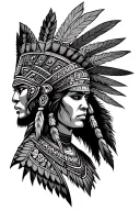 aztec warrior tattoo design idea