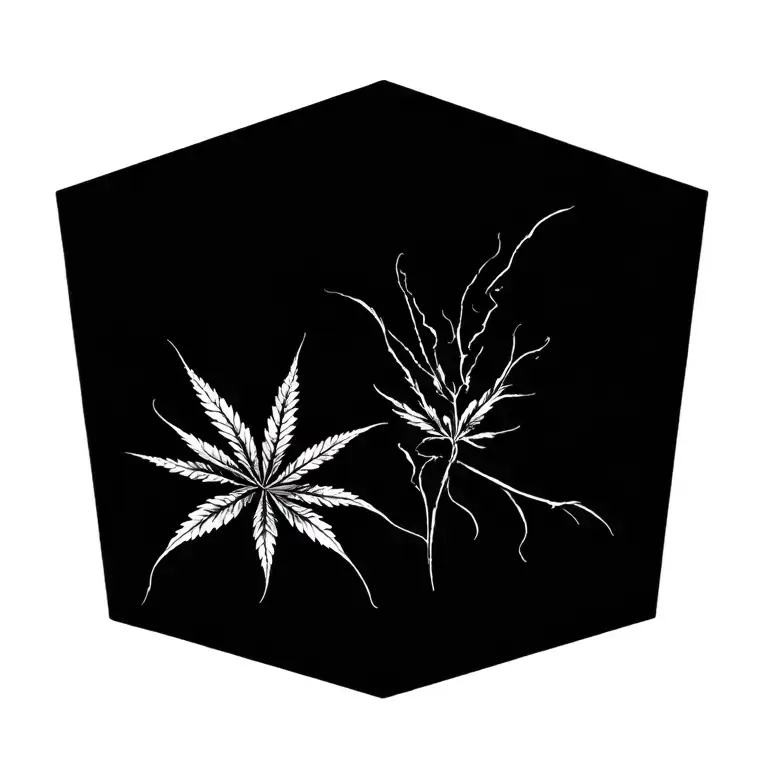 Slime black sabbath weed funeral tattoo design idea