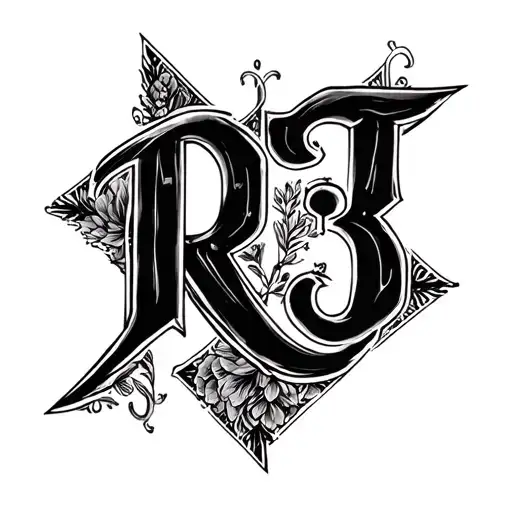 "RT3" script tattoo tattoo design idea