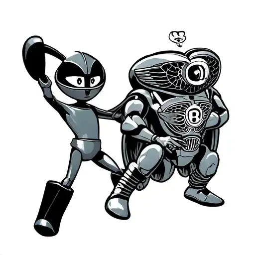 MARVIN THE MARTIAN AND A BENTLEY tattoo design idea