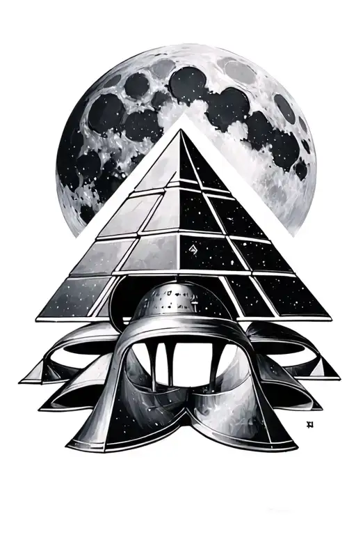 pink floyd prism pyramid wallbricks moon division bell tattoo design idea