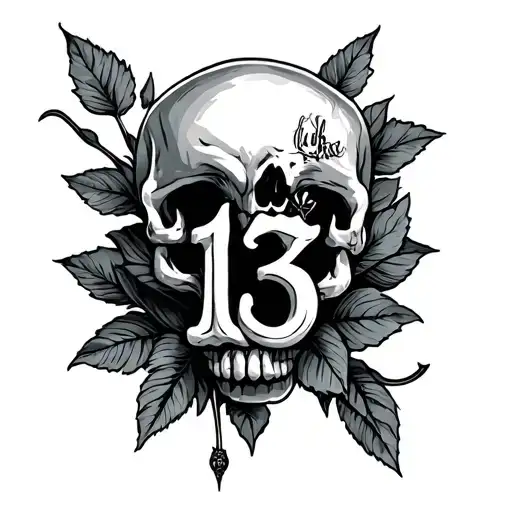 Lucky 13 tattoo design idea