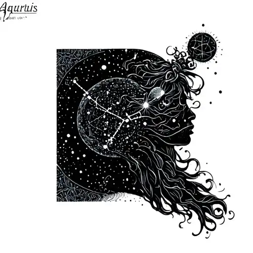 Aquarius constellation tattoo design idea