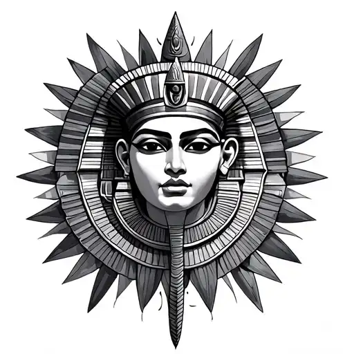 Egyptian Sun tattoo design idea