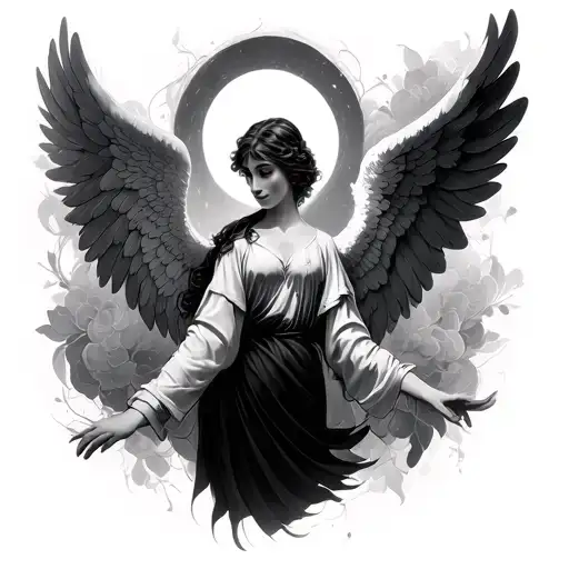20-02-2020 angel wings spread tattoo design idea