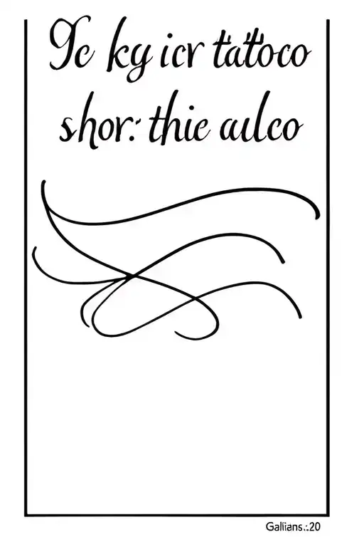 Galatians 2:20 tattoo design idea