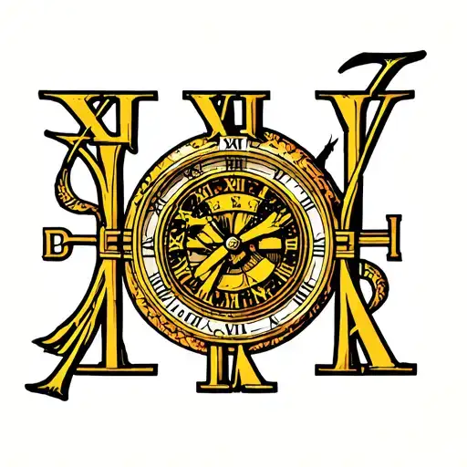 1972 Roman Numerals tattoo design idea