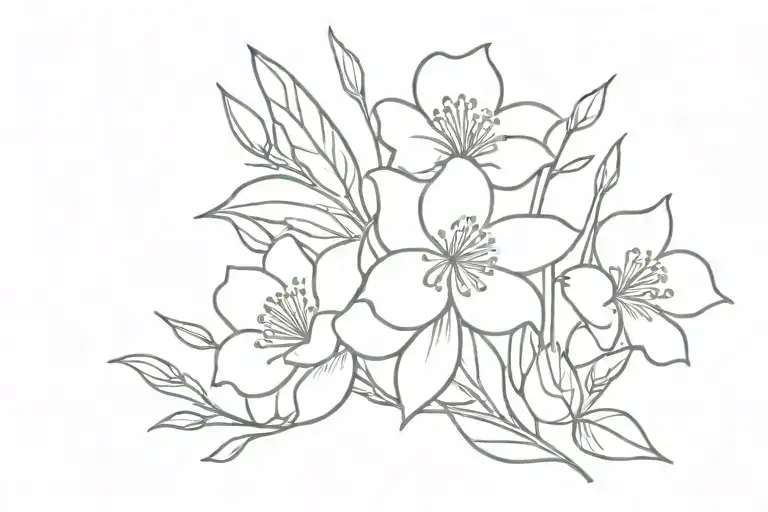 1976 with flowers growing inside tattoo design idea