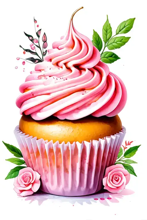 cupcakes frosting sleeve tattoo design idea