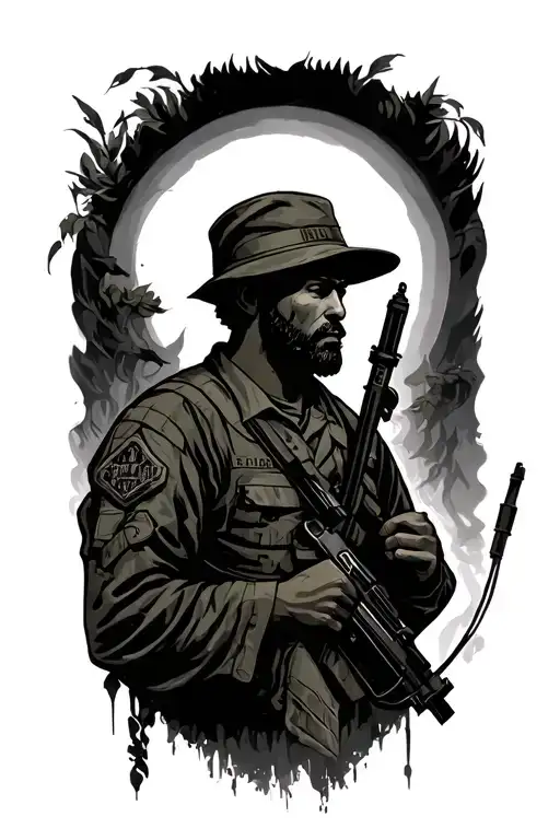 psalms 97:10 with military tattoo design idea