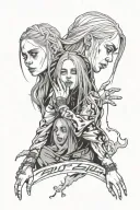 evil billie eilish tattoo design idea