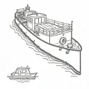 Tugboat tattoo design idea