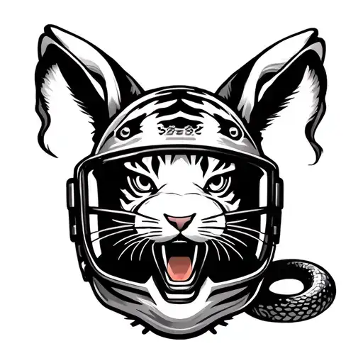 chinese oc tiger rabbit snake. Goalie helmet and disc golf tattoo design idea