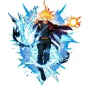 solo level up, bleach, magic battle tattoo design idea