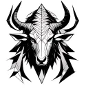 minotaur mythic tattoo design idea