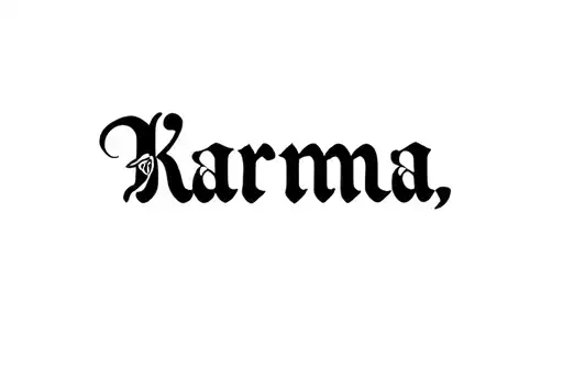 "Karma " tattoo design idea