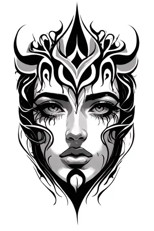face ambigram tattoo tattoo design idea