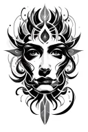 face ambigram tattoo tattoo design idea