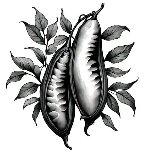 two peas in a pod tattoo design idea