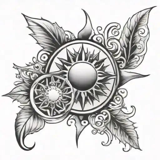 Infity,soul mate, friendship, sun, univers tattoo design idea