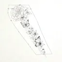 Change name to "Puentes" and add butterflies  tattoo design idea