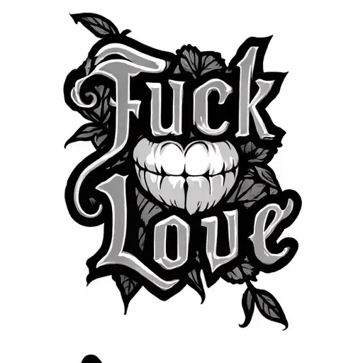 Fuck Love tattoo design idea