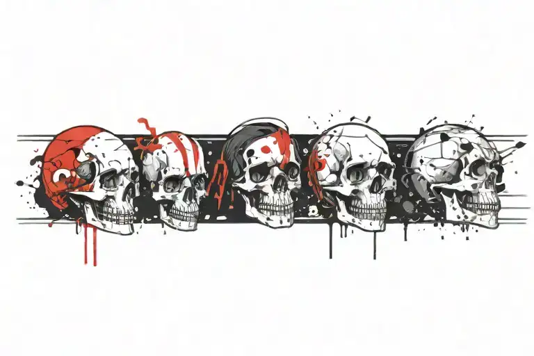 skulls tattoo design idea