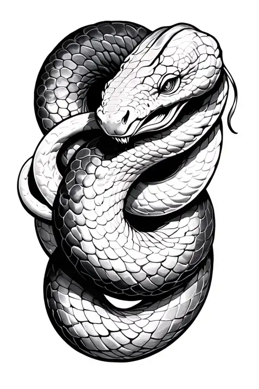 two headed snake tattoo design idea