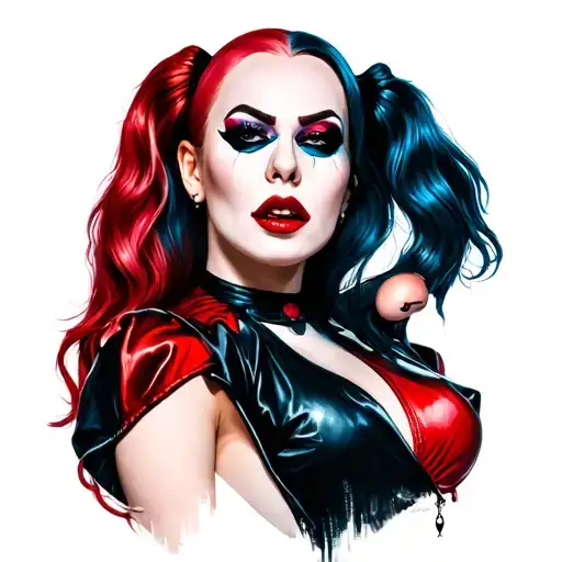 harley quinn tattoo design idea