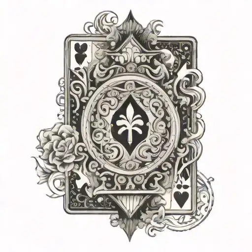 alternative jack of hearts card tattoo design idea