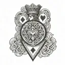 alternative jack of hearts card tattoo design idea