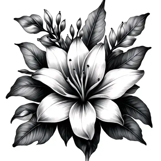 small medium under boob tattoo lilly flowers tattoo design idea