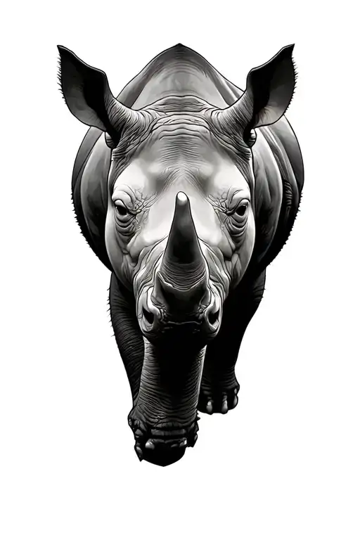 rhino africa mandela tattoo design idea