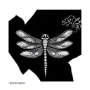 Dragonfly Mandala tattoo design idea