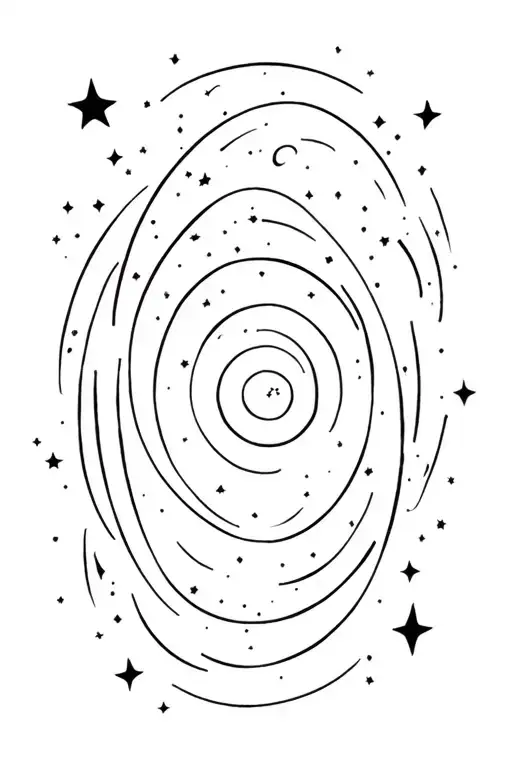 cosmic galaxy inside tattoo design idea