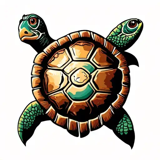 shellback turtle tattoo design idea