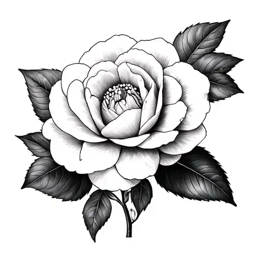 Camellia tattoo design idea