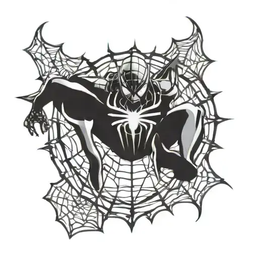 Spiderman logo tattoo design idea