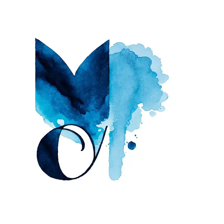 c and v incorporated within tattoo design idea