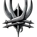 realistic Harpoon for thigh tattoo design idea