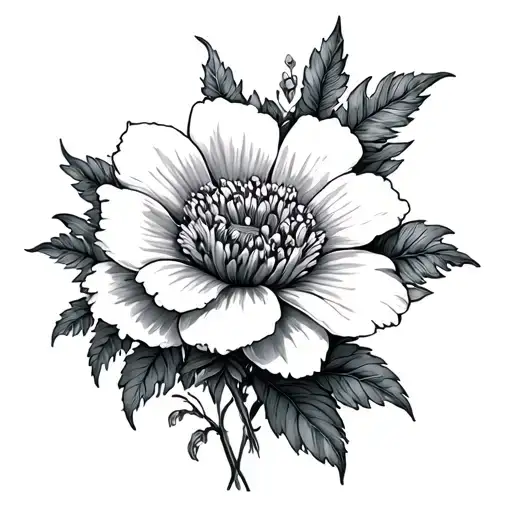 September And August Birth Flower tattoo design idea
