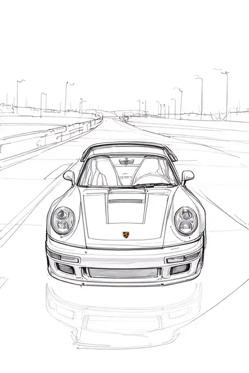 Porsche 911 3 6 Turbo tattoo design idea