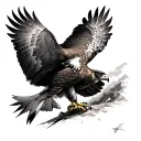 Red Tailed Hawk tattoo design idea