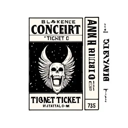 Concert Ticket tattoo design idea