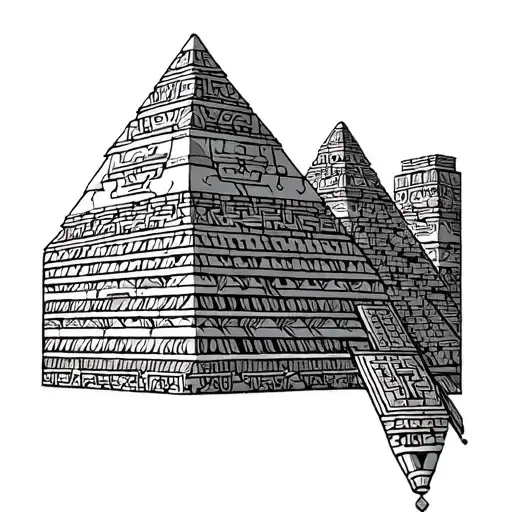 Aztec Pyramid tattoo design idea